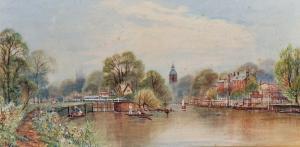 ALLAN ROBERT 1800-1900,A Thames Scene, with Figures in Boats,John Nicholson GB 2020-02-26