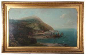 ALLAN ROBERT 1800-1900,Extensive view of Lynmouth across Countisbury Hill,Keys GB 2021-07-23