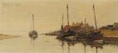 ALLAN Robert Weir 1852-1942,Boats at the Riverbank,Skinner US 2008-09-12