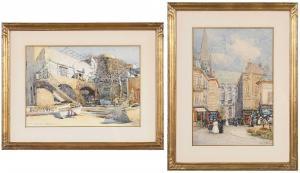 ALLAN Robert Weir,Village Street, Pittenweem Fifeshire Scotland,1924,Brunk Auctions 2023-11-17