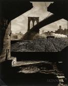 ALLAND Sr. Alexander 1902-1989,The Old Bridge /South Street, New York City,1938,Skinner 2018-01-26