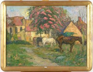 ALLARD L'OLIVIER Fernand 1883-1933,Les chevaux à la ferme,VanDerKindere BE 2024-02-13