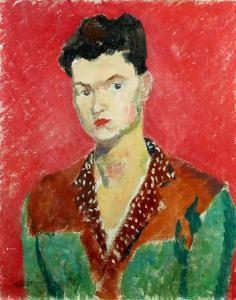 ALLAYN RONALD,Bust portrait of a young woman,1944,Capes Dunn GB 2016-04-05