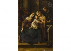 ALLEGRINI Flaminio 1587-1635,Le Mariage mystique de sainte Catherine avec saint,Ader FR 2022-12-20