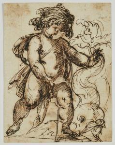 ALLEGRINI Francesco 1587-1679,Putto mit Delfin,Dobritz DE 2023-11-18