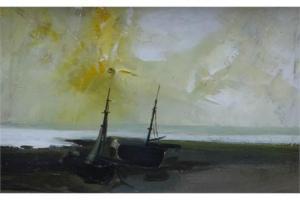 ALLEN Colin 1926-1987,Boats on Seashore,Rogers Jones & Co GB 2015-11-14