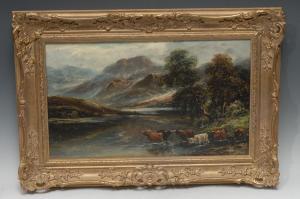 ALLEN Frederick Warren,Highland Cattle Watering,Bamfords Auctioneers and Valuers 2021-03-24