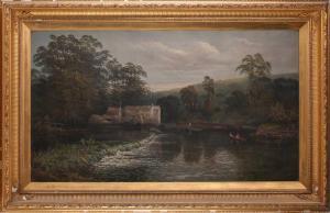 ALLEN James Baylie 1803-1876,Bathampton Mill and Weir,Dawson's Auctioneers GB 2022-11-24