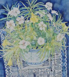 ALLEN Joanna,bowl of summer flowers,Burstow and Hewett GB 2011-03-23