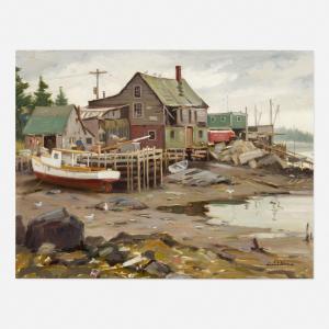 ALLEN Junius 1898-1962,Low Tide, Port Clyde,1950,Rago Arts and Auction Center US 2021-04-28