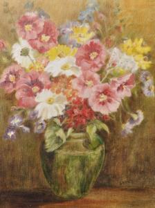 ALLEN K,Still Life with Flowers in a Green Vase,20th Century,John Nicholson GB 2019-01-30