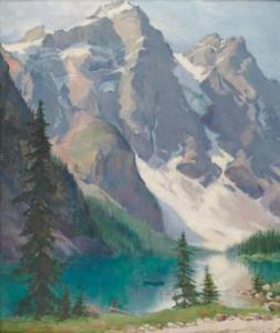 ALLEN Marion Boyd 1864-1941,Moraine Lake, Banff,1927,Grogan & Co. US 2021-11-07