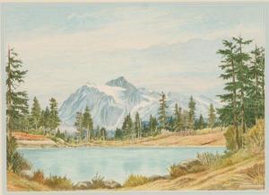 Allen Rudolph Gregory 1887-1969,Mountain lake with pines landscape,1959,Ripley Auctions 2009-09-26