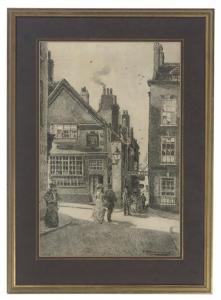 ALLEN Thomas William 1855,Postern Gate; The Bell Inn and High Street,1899,Christie's GB 2008-07-06