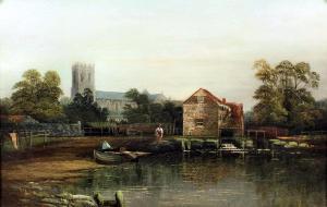 ALLEN Thomas William 1855,River landscape - thought to be on the River Tham,Canterbury Auction 2017-02-07