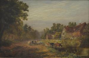 ALLEN Vernon 1800-1900,Cattle on a rural road,Fieldings Auctioneers Limited GB 2013-07-27