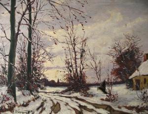 ALLEN Vernon 1800-1900,Winter Scene,Litchfield US 2009-02-04