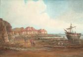 ALLERSTON John Taylor,Beach scene with boats and figures at low tide,1901,Dreweatt-Neate 2009-09-29