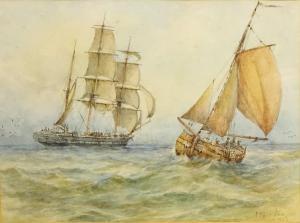 ALLERSTON John Taylor 1828-1914,Fishing Boats off Shore,1893,David Duggleby Limited GB 2019-08-24