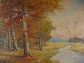 ALLERTON E.H 1900-1900,Autumn Landscape,Litchfield US 2011-02-16