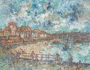 ALLETS Yram 1898-2009,Harbour Scene,Bamfords Auctioneers and Valuers GB 2020-11-18