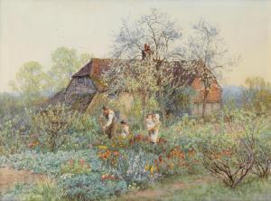 ALLINGHAM Helen 1848-1926,A gardener in a cottage garden,Bonhams GB 2018-09-26