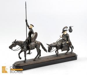 ALLIOT Lucien Charles Edouard 1877-1967,Don Quichotte et Sancho Panza sur leu,Delorme-Collin-Bocage 2024-03-28