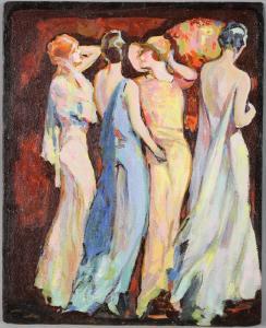 ALLIS Arthur S 1904-1973,Four flapper ladies,Kaminski & Co. US 2019-03-31