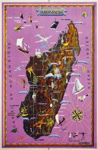 ALLONSIUS D J 1923-1995,Madagascar Carte,1953,Artprecium FR 2021-03-16