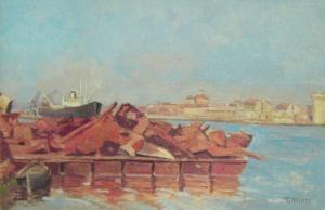 ALLORI Giulio 1894-1966,Rottami al porto,Saletta d'arte Viviani IT 2019-06-08