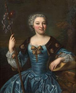 ALLOU Gilles 1670-1751,Portrait de dame en pélerine,Daguerre FR 2022-11-08