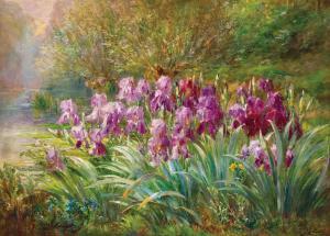 ALLOUARD Edmond 1881-1924,Willows and Irises by a Creek,Palais Dorotheum AT 2023-12-12