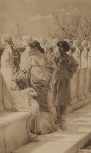 ALMA TADEMA Lawrence 1836-1912,Past and Present Generations,1885,Mainichi Auction JP 2023-12-20
