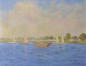 ALMEIDA henry,Boats on a river,Burstow and Hewett GB 2010-07-21