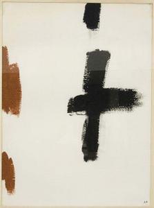 ALONSO Alonso 1930,Composition abstraite à la croix noire,Digard FR 2012-03-19
