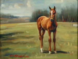 ALONSO Anthony M 1931,Early Foal,1983,Butterscotch Auction Gallery US 2018-07-22