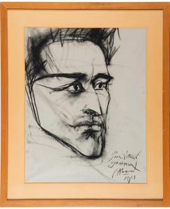 ALONSO Carlos 1929,Ritratto di Vittorio Gassmann,1965,Eurantico IT 2023-06-29
