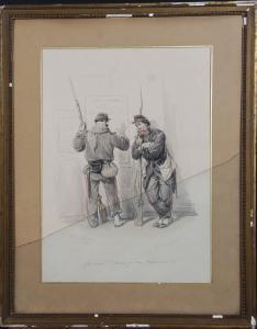 ALOPHE Alexandre Menut 1812-1883,Soldats de la commune; Au salon (3 oevres),Osenat FR 2022-12-18
