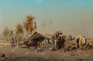 ALOTT Robert 1850-1910,An Oasis in the Desert,1887,William Doyle US 2023-05-24