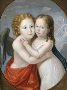 ALOYS Karl Joseph 1779-1852,Bildnis eines Geschwisterpaares als Amor und Psych,1817,Nagel 2012-06-06