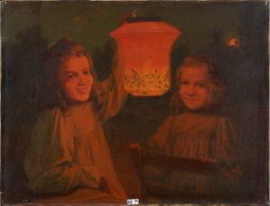 ALSINA Jacques 1800-1900,Jeunes filles à la lanterne,VanDerKindere BE 2019-04-29
