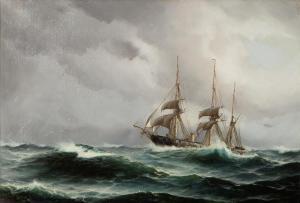 ALTAMURA Ioannis, Jean 1852-1878,Sailing in choppy seas,1875,Bonhams GB 2016-11-16