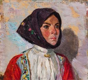 ALTANA Giuseppe 1886-1975,Donna in costume sardo di Desulo,Minerva Auctions IT 2018-11-27