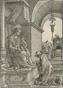 ALTDORFER Albrecht,Die Madonna, von einem Geistlichen verehrt,1520,Galerie Bassenge 2023-06-07