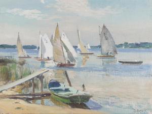 ALTEN Mathias Joseph 1871-1938,Sailing Boats Off Shore,Bonhams GB 2023-11-08