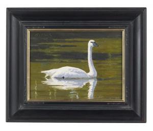 ALTHER William 1959,Pond Swan,New Orleans Auction US 2016-12-10
