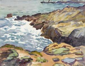 ALTHERR Paul 1870-1928,Coastal landscape in Southern France,Galerie Koller CH 2011-06-20