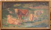 ALTHERR Paul 1870-1928,Quatre vaches,Galerie Koller CH 2006-12-01