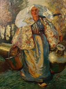 ALTHUYZEN Antonie 1897-1963,A peasant woman in traditional dress with brass ke,Bonhams GB 2010-11-02