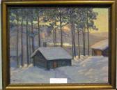 ALTZAR Anders 1886-1939,Hus i snölandskap.,Auktionskompaniet SE 2008-03-31